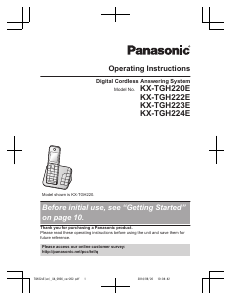 Handleiding Panasonic KX-TGH224E Draadloze telefoon