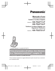 Manuale Panasonic KX-TG2711JT Telefono senza fili