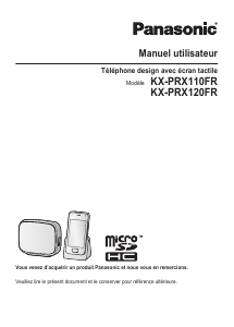 Mode d’emploi Panasonic KX-PRX120FR Téléphone sans fil