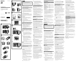 Manual Sony SAL70400G2 Lente