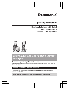 Handleiding Panasonic KX-TG432SK Draadloze telefoon