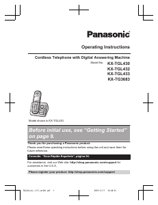 Handleiding Panasonic KX-TG3683 Draadloze telefoon