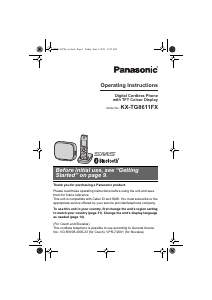 Handleiding Panasonic KX-TG8611FX Draadloze telefoon