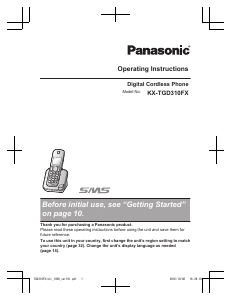 Manual Panasonic KX-TGD310FX Wireless Phone