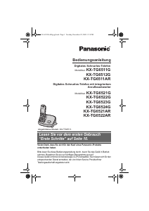 Bedienungsanleitung Panasonic KX-TG6521G Schnurlose telefon