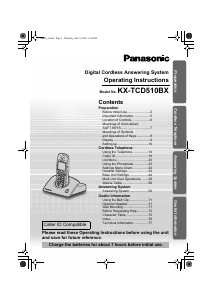 Manual Panasonic KX-TCD510BXM Wireless Phone