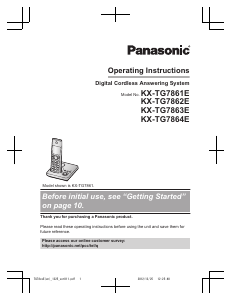 Handleiding Panasonic KX-TG7864E Draadloze telefoon