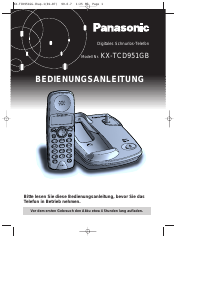 Bedienungsanleitung Panasonic KX-TCD951GB Schnurlose telefon