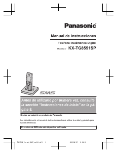 Manual de uso Panasonic KX-TG8551SP Teléfono inalámbrico