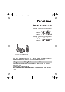 Handleiding Panasonic KX-TG5776 Draadloze telefoon