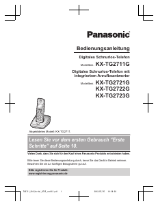 Bedienungsanleitung Panasonic KX-TG2721G Schnurlose telefon