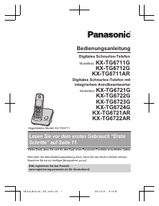 Bedienungsanleitung Panasonic KX-TG6721GS Schnurlose telefon