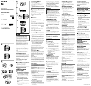 Manuale Sony SAL50F14Z Obiettivo