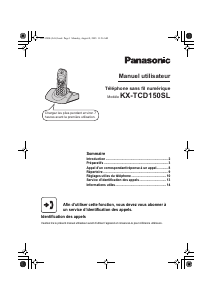 Mode d’emploi Panasonic KX-TCD150SL Téléphone sans fil