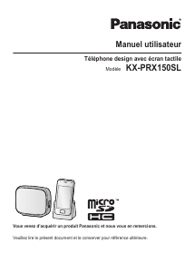 Mode d’emploi Panasonic KX-PRX150SL Téléphone sans fil
