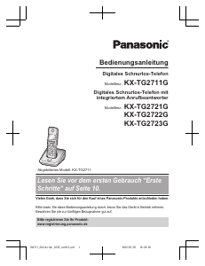 Bedienungsanleitung Panasonic KX-TG2722G Schnurlose telefon