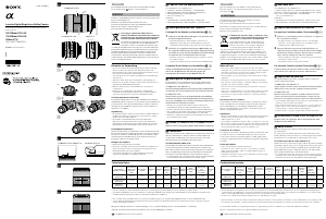 Manuale Sony SAL50F14 Obiettivo