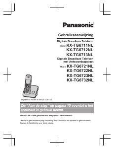 Handleiding Panasonic KX-TG6721NL Draadloze telefoon