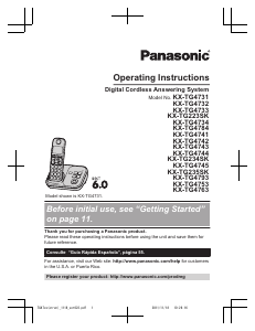 Manual Panasonic KX-TG4732 Wireless Phone