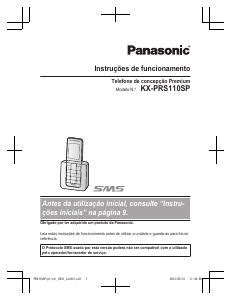 Manual Panasonic KX-PRS110SP Telefone sem fio