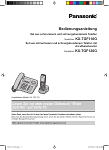 Bedienungsanleitung Panasonic KX-TGF120G Schnurlose telefon