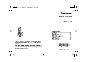 Manual Panasonic KX-TG1312EG Wireless Phone