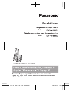 Mode d’emploi Panasonic KX-TGH210SL Téléphone sans fil