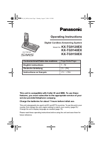 Mode d’emploi Panasonic KX-TG9140EX Téléphone sans fil