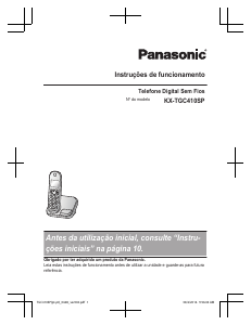 Manual Panasonic KX-TGC410SP Telefone sem fio