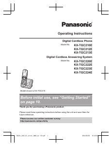 Manual Panasonic KX-TGC220E Wireless Phone