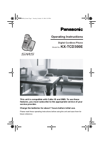 Handleiding Panasonic KX-TCD300E Draadloze telefoon