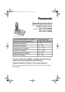 Manual de uso Panasonic KX-TG7170EX Teléfono inalámbrico