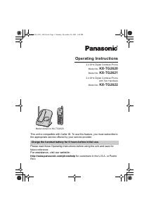 Manual Panasonic KX-TG2622 Wireless Phone