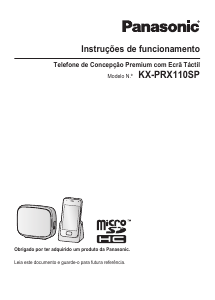 Manual Panasonic KX-PRX110SP Telefone sem fio