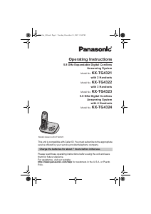 Manual Panasonic KX-TG4324 Wireless Phone
