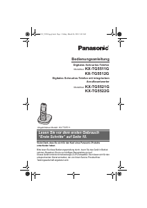 Bedienungsanleitung Panasonic KX-TG5521G Schnurlose telefon