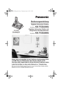 Bedienungsanleitung Panasonic KX-TCD240G Schnurlose telefon