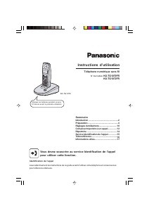 Mode d’emploi Panasonic KX-TG1070FR Téléphone sans fil