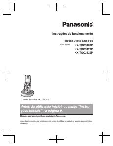 Manual Panasonic KX-TGC310SP Telefone sem fio