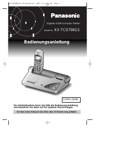Bedienungsanleitung Panasonic KX-TCD706GS Schnurlose telefon