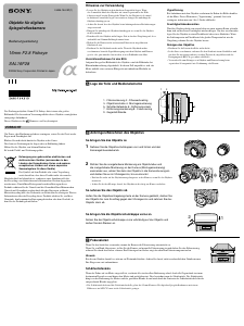 Bedienungsanleitung Sony SAL16F28 Objektiv
