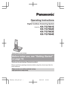 Handleiding Panasonic KX-TG7863E Draadloze telefoon