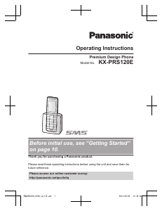 Manual Panasonic KX-PRS120E Wireless Phone