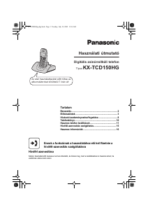 Használati útmutató Panasonic KX-TCD150HG Vezeték nélküli telefon
