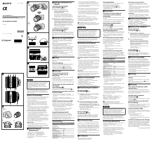 Manuale Sony SAL1650 Obiettivo