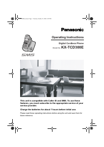 Handleiding Panasonic KX-TCD302E Draadloze telefoon