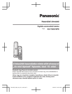 Használati útmutató Panasonic KX-TGK210PD Vezeték nélküli telefon