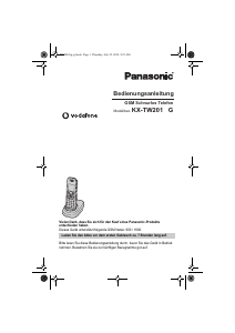 Bedienungsanleitung Panasonic KX-TW201GBA Schnurlose telefon