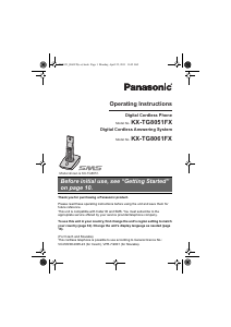 Manual Panasonic KX-TG8051FX Wireless Phone