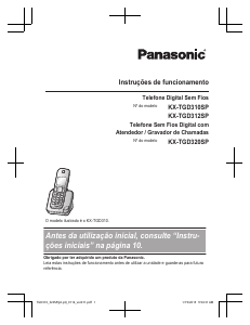 Manual Panasonic KX-TGD312SP Telefone sem fio